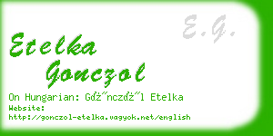 etelka gonczol business card